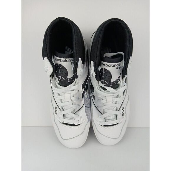 New Balance  650R Lifestyle Sneaker White / BLK Shoes BB650RCE Men\'s Sz 11 New main image 4
